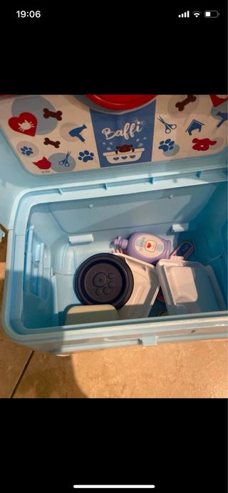 Gioco toelettatura cane a zainetto