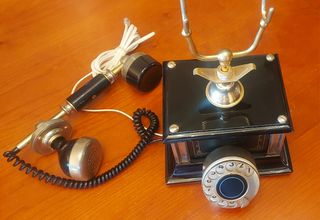 Teléfono retro vintage. Funciona