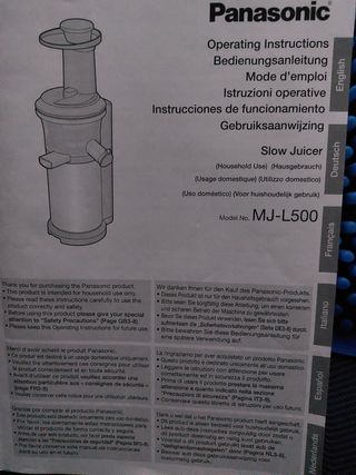 Sistema di estrazione panasonic ML-J500