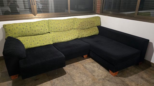 Sofá 3 plazas con chaiselong