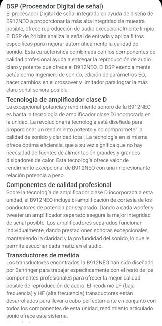Behringer Eurolive B912NEO altavoz activo