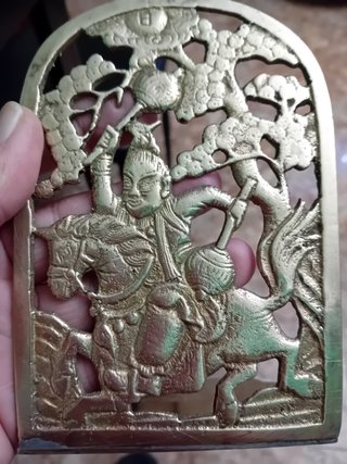 Panel decorativo chino bronce antiguo