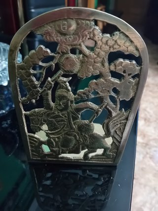 Panel decorativo chino bronce antiguo
