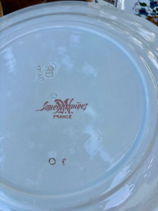 🇫🇷 6 Platos llanos antiguos Terre de Fer