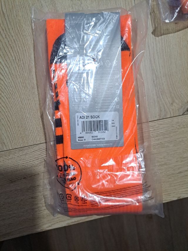 Pack de medias con y sin pie Adidas naranja
