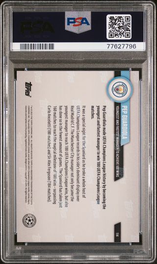 ⚽ Cromo Pep Guardiola 👉 PSA 10