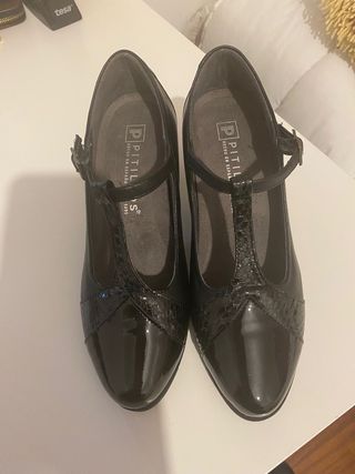Zapato Pitillos piel y charol nº 36 nuevos