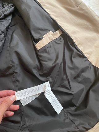 Gabardina abrigo claro de zara 