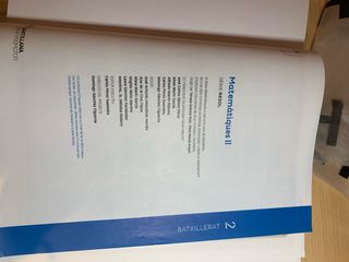 Libro segundo de bachillerato Matematicas