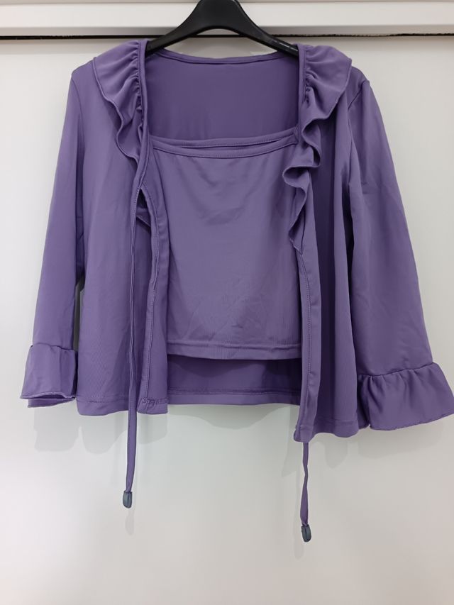 Lilla, taglia S, top e cardigan