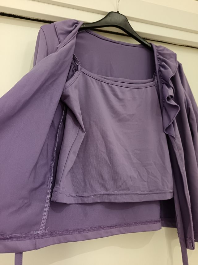 Lilla, taglia S, top e cardigan
