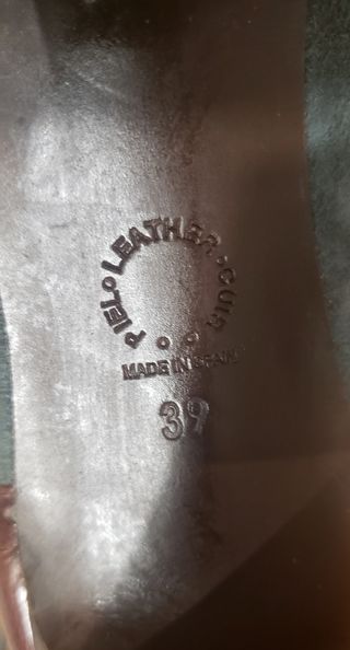 Zapato piel y ante marrón y azul verdoso