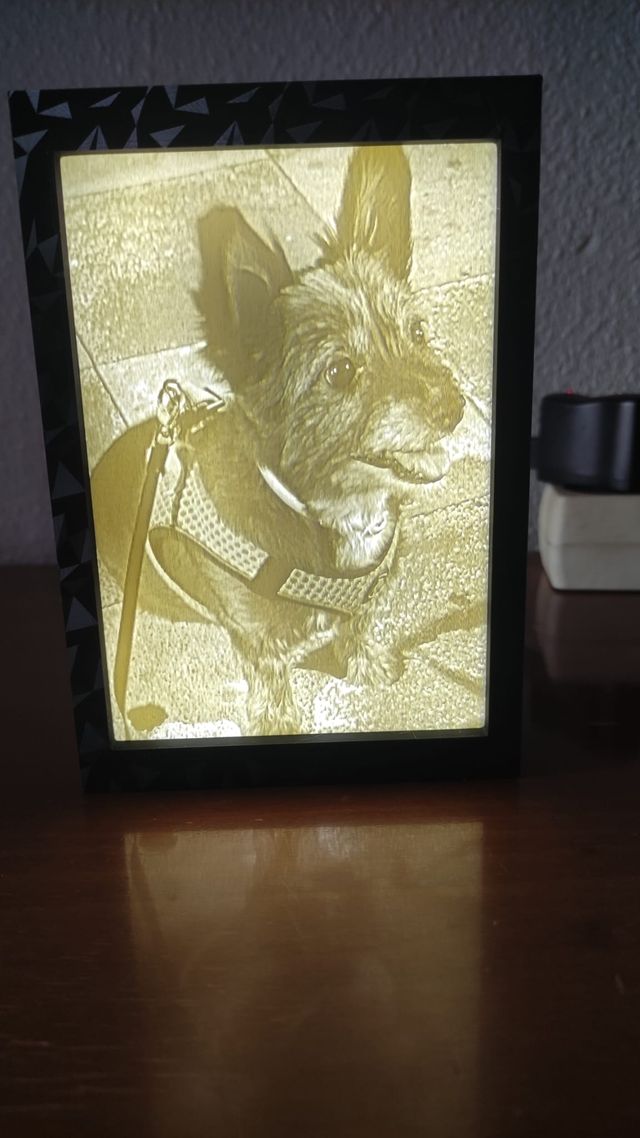 Marco y foto / litofanía para regalo impreso 3D