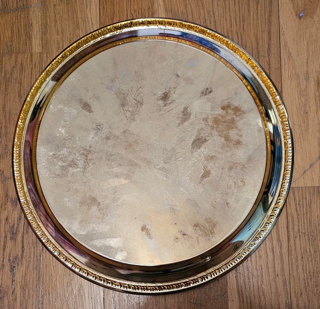 Juego de Te Antiguo acero bañado en oro