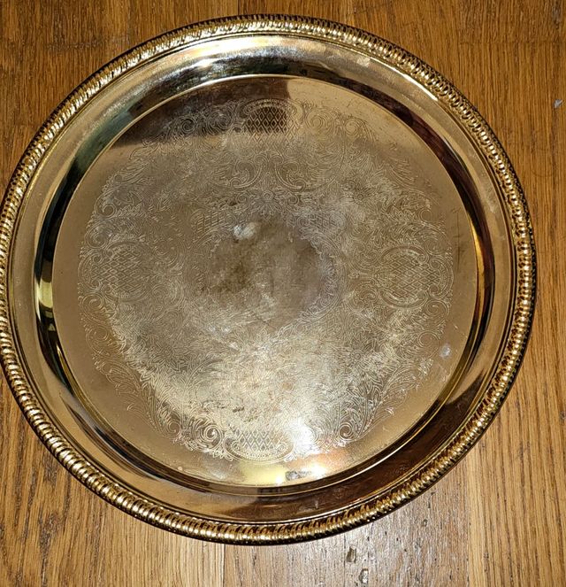 Juego de Te Antiguo acero bañado en oro