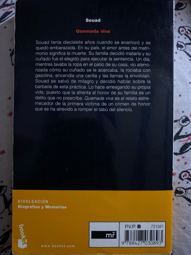 Libro Souad quemada viva