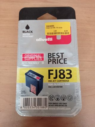 Cartucho de tinta FJ83 negro para Fax Olivetti