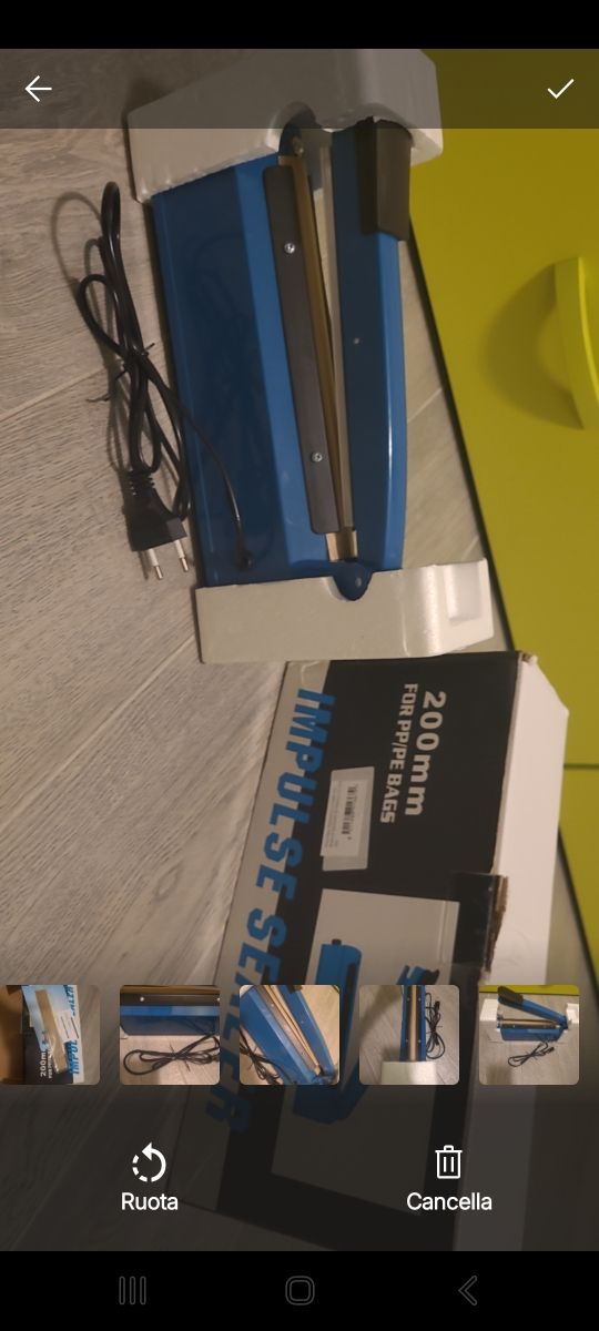 Macchina sigillatrice impulsi