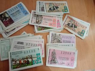 Decimos de lotería antiguos