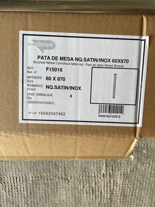 Patas acero inoxidable 