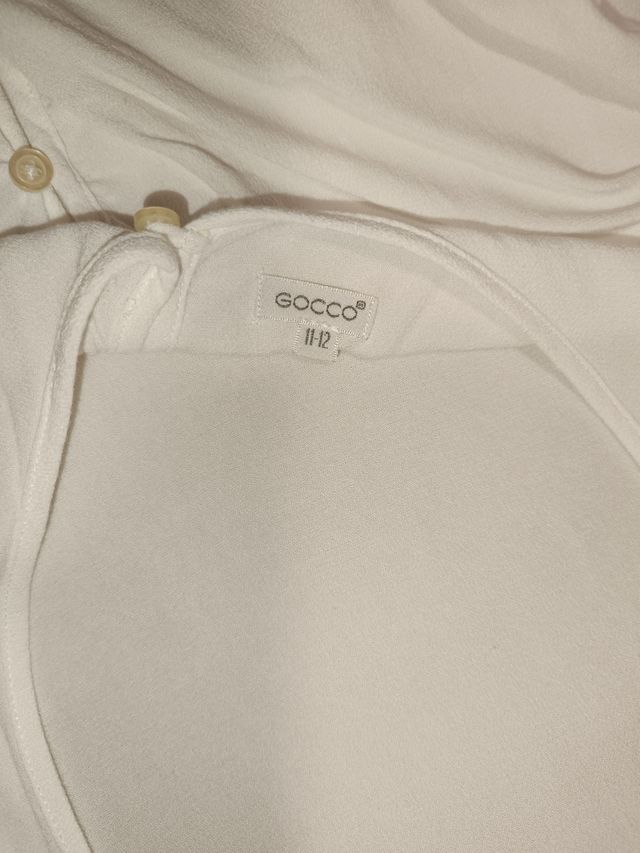 Blusa blanca niña Gocco talla 11 - 12