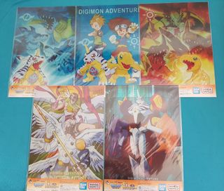 SELLADOS LOTE PÓSTERS DIGIMON BANDAI ICHIBAN KUJI