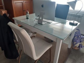 URGE POR CAMBIO Mesa extensible madera blanca