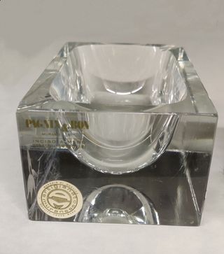 Posacenere + accendino in cristallo di Murano P&B