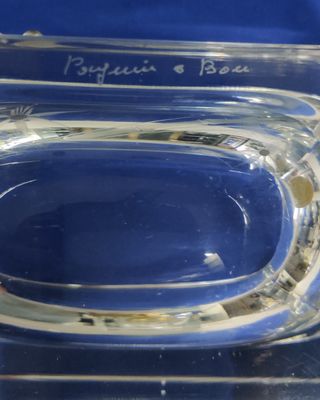 Posacenere + accendino in cristallo di Murano P&B