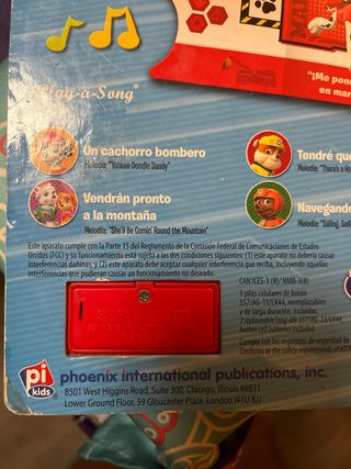 Libro con canciones interacrivo Patrulla Canina 