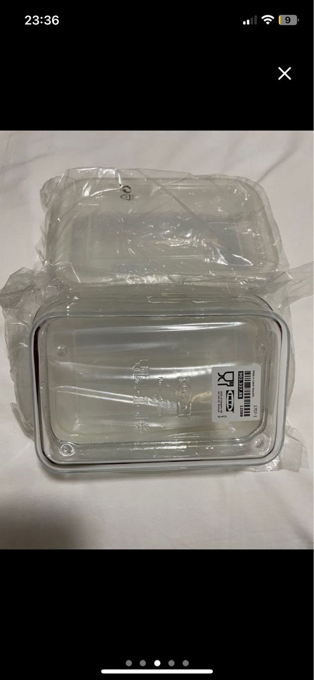 1 tupper mediano de cristal