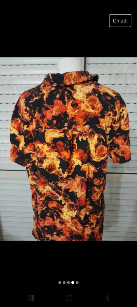 Camicia fiamme Bershka