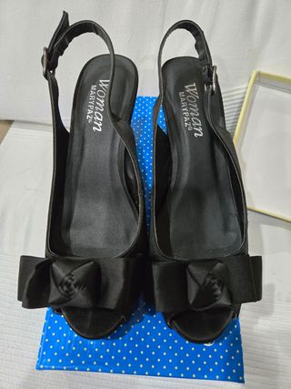 + Zapatos Tacón Mujer Negros T36 Fiesta