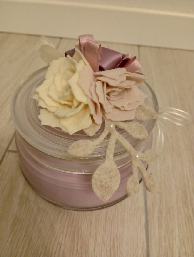 Candela decorata artigianale