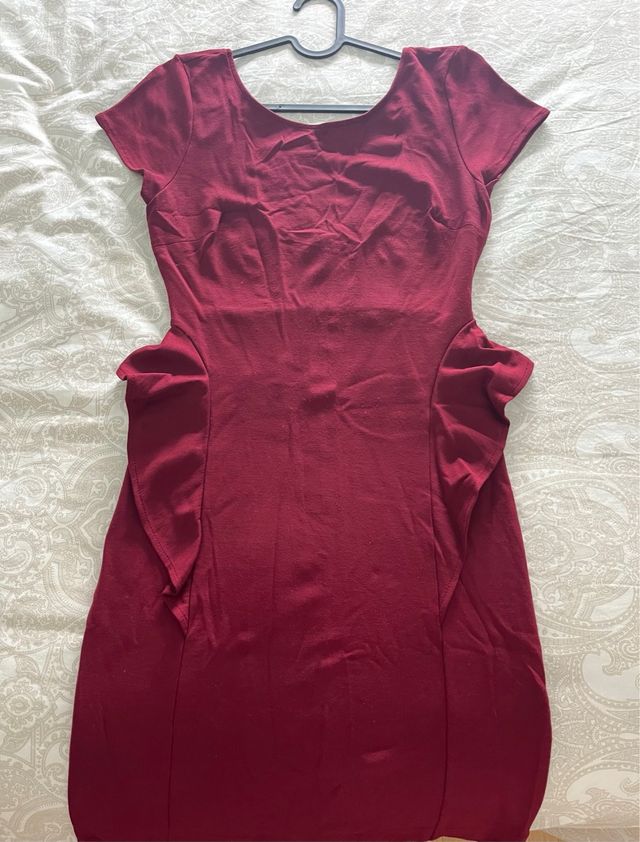 Vestido granate mujer