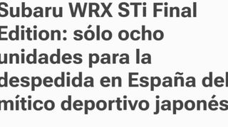 SUBARU IMPREZA WRX STI FINAL EDITION