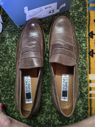 ZAPATOS MOCASINES NUEVOS ANTONIO PARRIEGO. T43