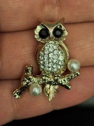 Broche buho joyas bisutería mujer hombre regalo 