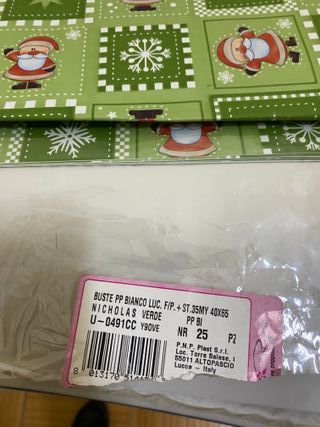 28 buste regalo verdi per fare pacchi natalizi