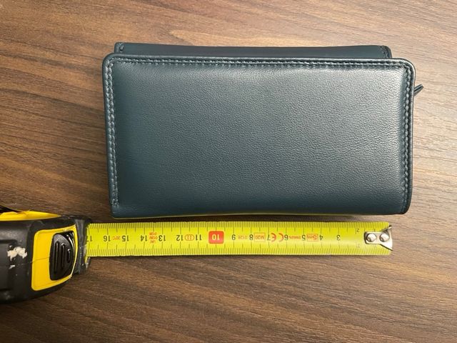 Portafoglio nuovo vera pelle verde