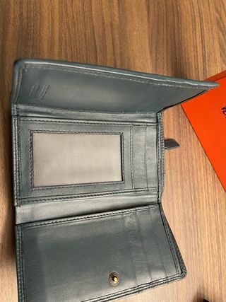 Portafoglio nuovo vera pelle verde