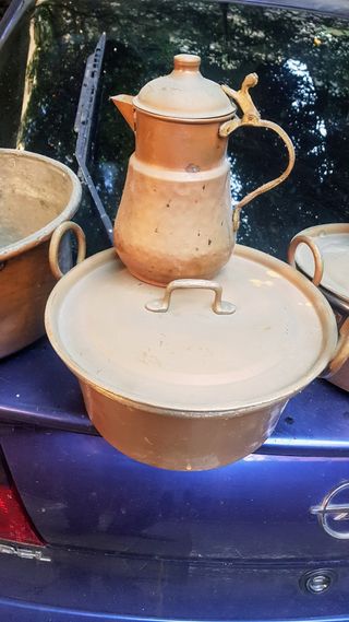 Pentole in rame antiche