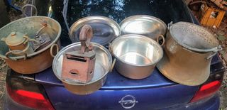 Pentole in rame antiche