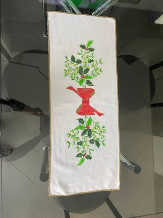 Tovaglietta runner centrotavola natalizio dipinto