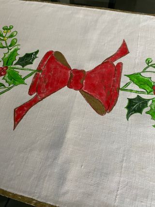 Tovaglietta runner centrotavola natalizio dipinto