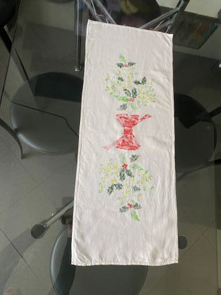 Tovaglietta runner centrotavola natalizio dipinto