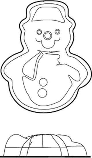 Stampo silicone per dolci natalizi pupazzo di neve