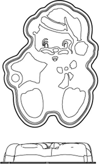 Stampo in silicone per dolci orsetto di Natale