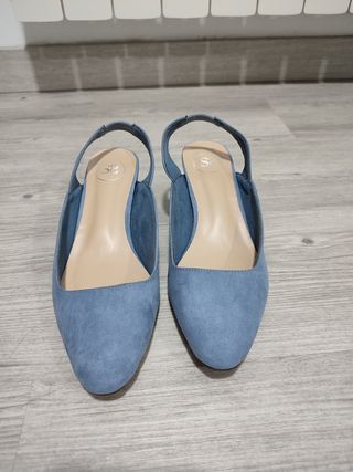 Zapatos tacón azul