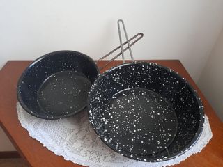 2 pentole per friggere diam 24 e 28 cm